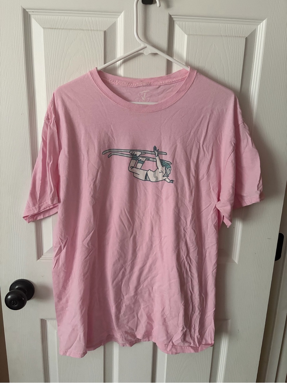 Limited Edition J Skis Pink Graphic Tee Shirt Men’s Size Large